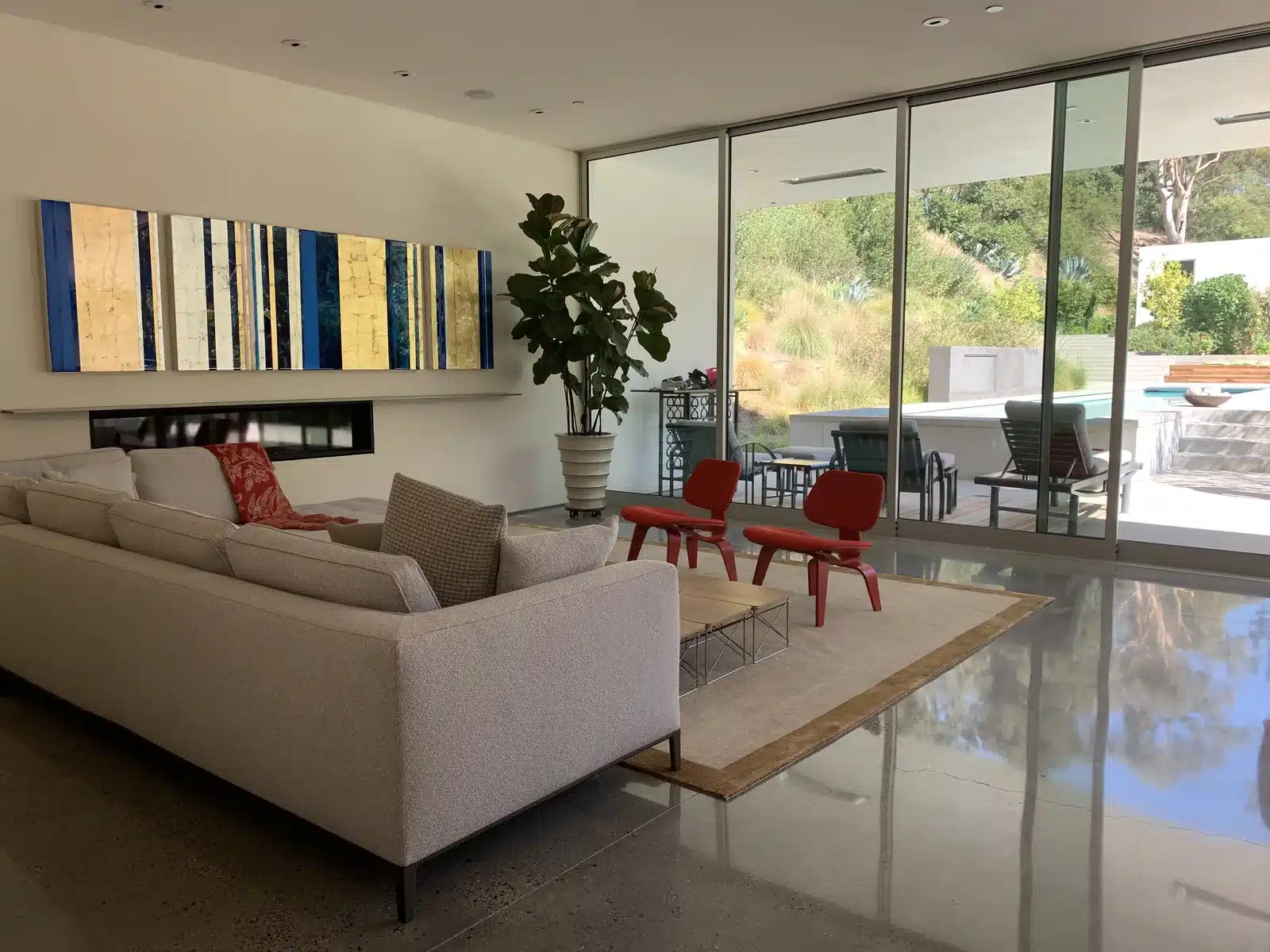 Lacw decorative concrete polishing residential beverly hills living room floor H 01.